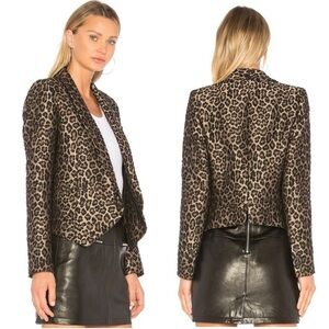 Smythe Anytime Jacquard Blazer in Leopard Print Size 4